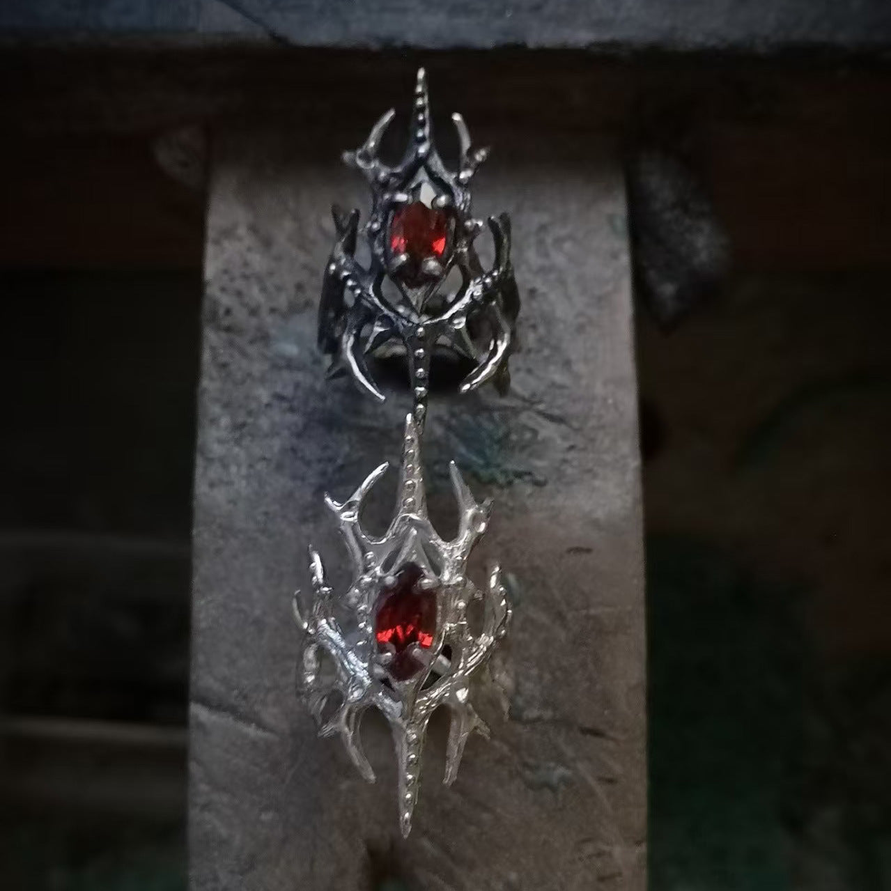 Wholesale Dark Vampire Open Ring Gothic Punk